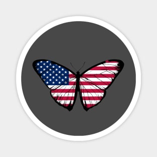 Vintage United States Butterfly Moth | Pray For United States and Stand with United States Magnet